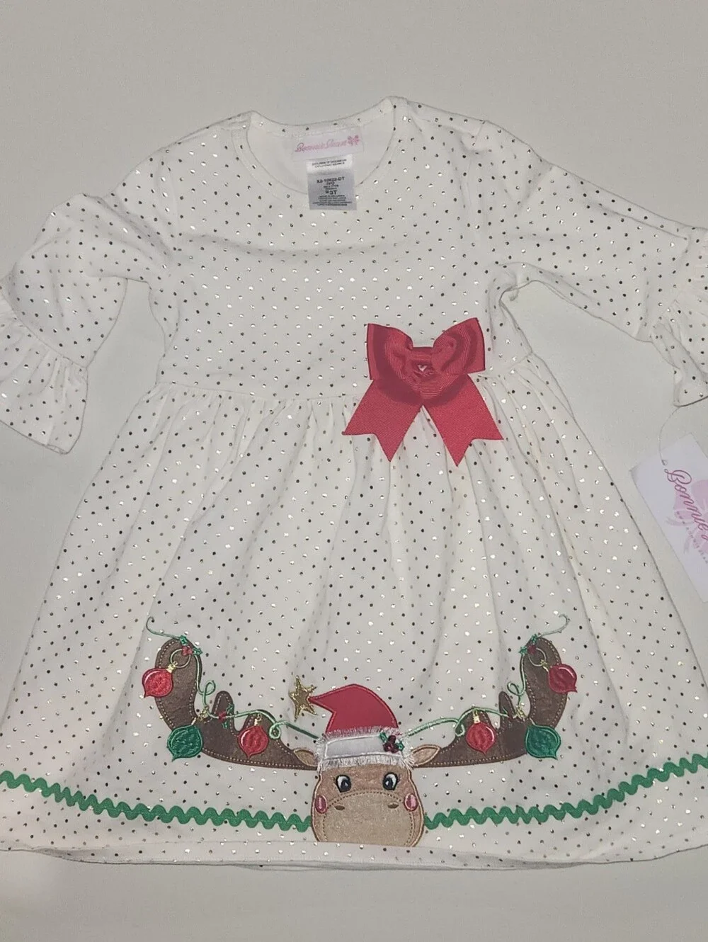 Bonnie Jean Toddler Christmas Dress Size 3T